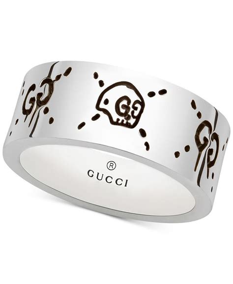 gucci silver sterling ring men|gucci ghost ring in silver.